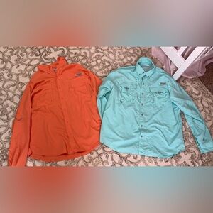 Mens Columbia shirt bundle “2” windbreaker fishing shirts